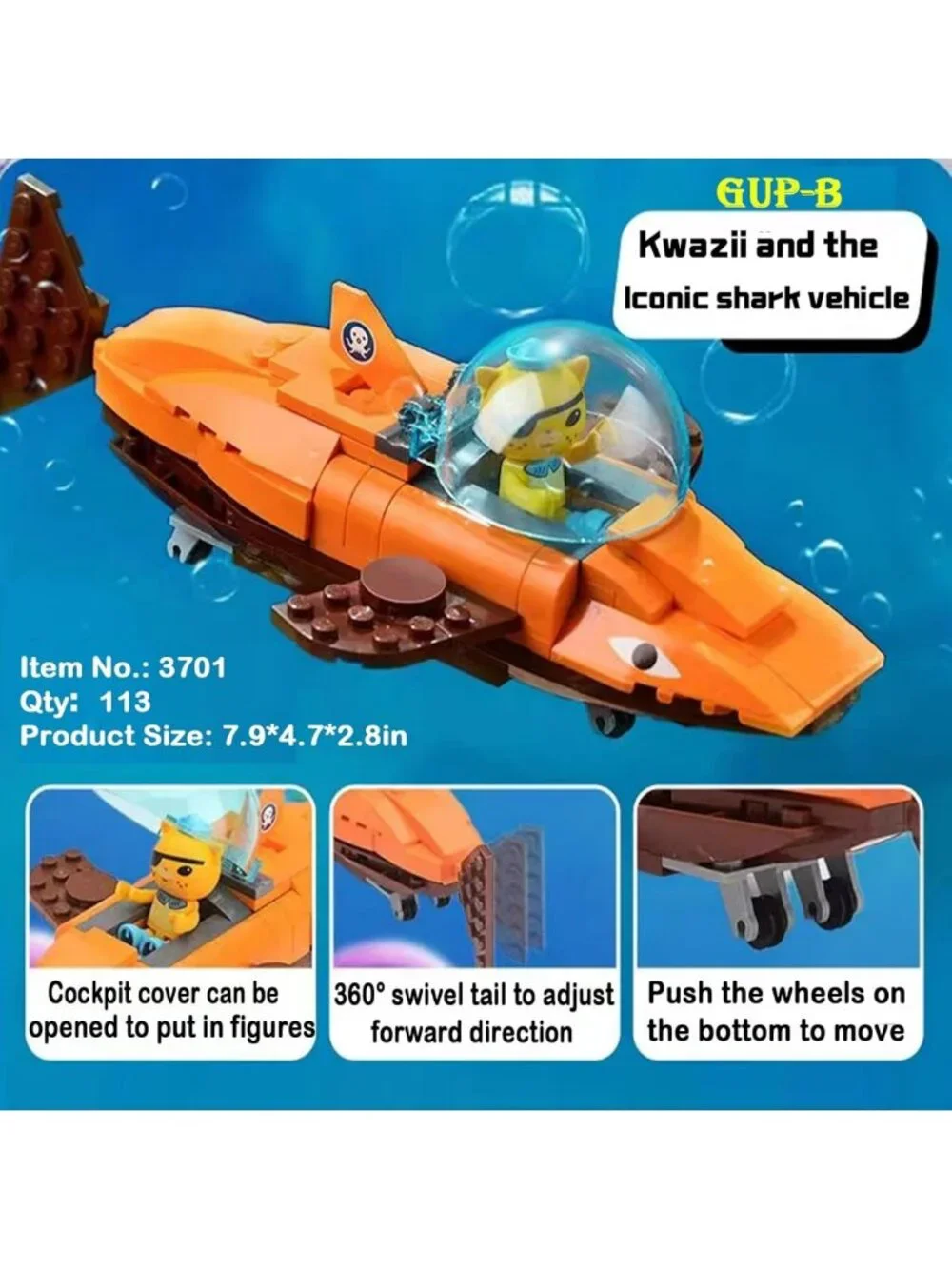 Creative Building Block Playset with Vehicle & Figure - 113PCS for Kids 6